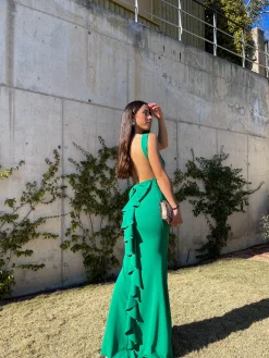Vestido largo sirena verde