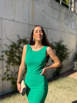 Vestido largo sirena verde
