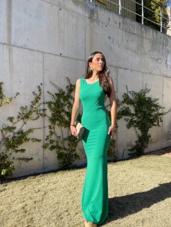 Vestido largo sirena verde