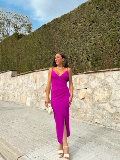 Vestido midi tirantes amarena