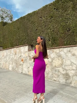 Vestido midi tirantes amarena