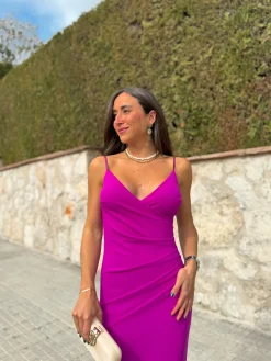 Vestido midi tirantes amarena
