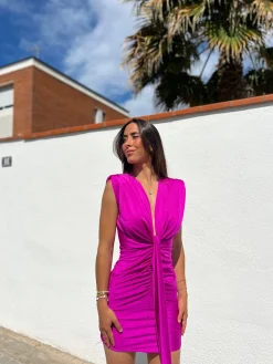 Vestido mini lazo amarena