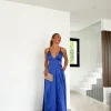 Vestido raso entrelazado klein