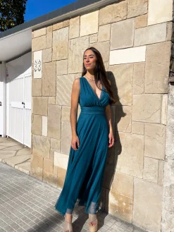 Vestido tulle pico pursia