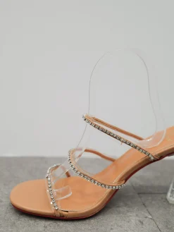 Zapatos tacón tiras strass